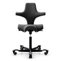 HAG Capisco 8106 Chair - Black Paloma Leather w/ Black Base