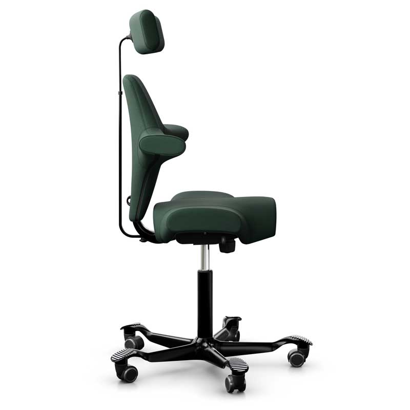 HAG Capisco 8107 Office Chair Paloma Dark Green Leather