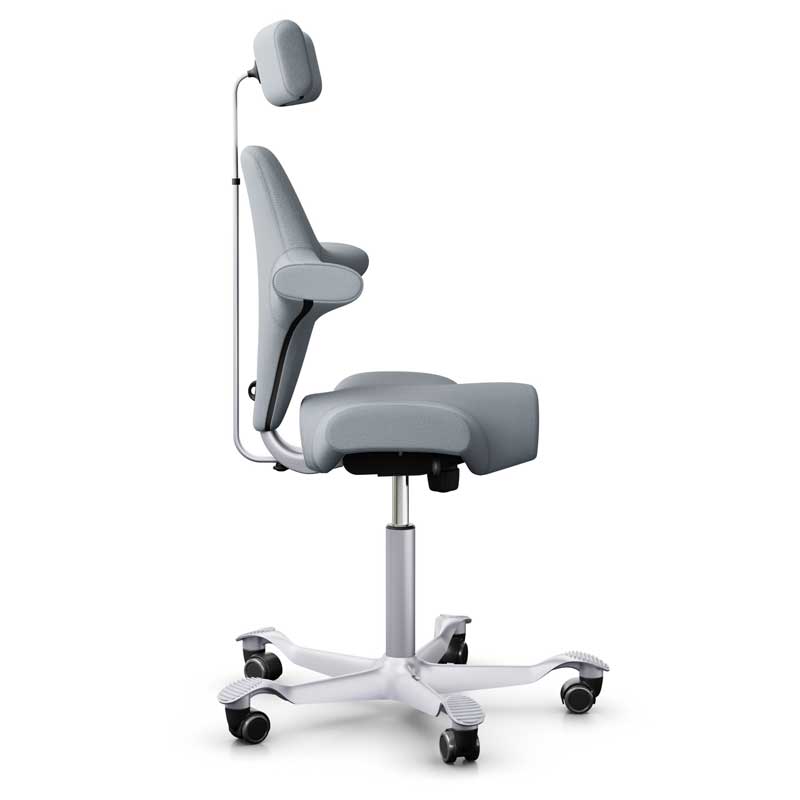 HAG Capisco 8107 Saddle Stool - Select Light Grey Wool