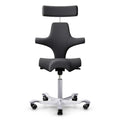 HAG Capisco 8107 Saddle Chair w/ Headrest - Dark Grey Wool