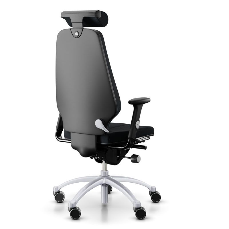 RH Logic 400 XL Chair - Black w/ Silver Base