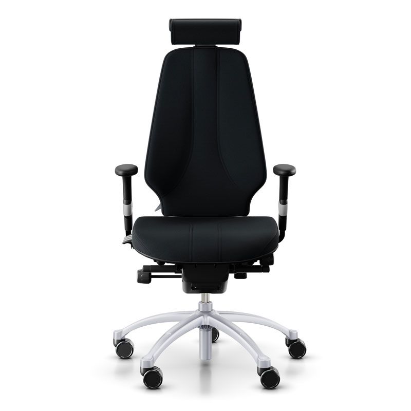 RH Logic 400 XL Chair - Black w/ Silver Base