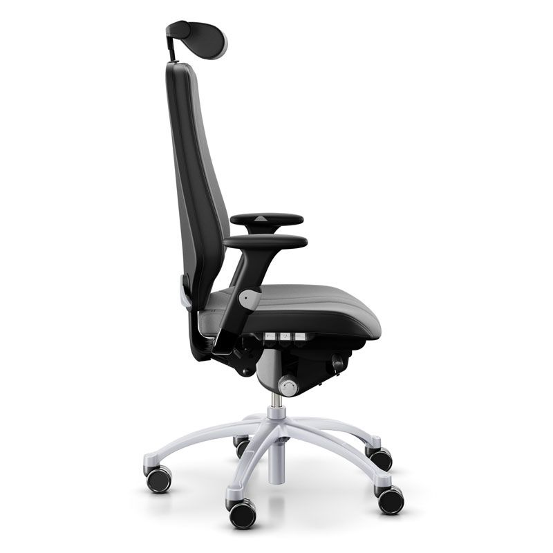 RH Logic 400 XL Desk Chair - Black Leather w/ Neckrest