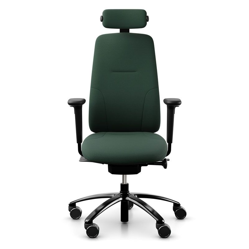 RH Logic 220 Office Chair w/ Neckrest - Dark Green Select Wool