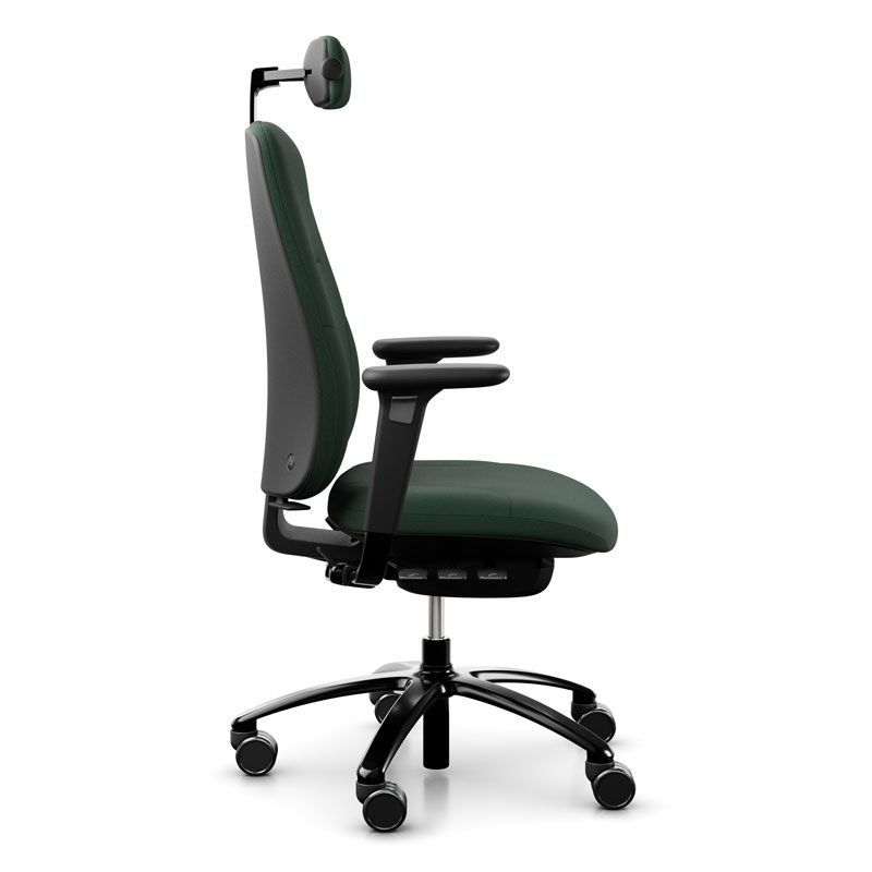 RH Logic 220 Office Chair w/ Neckrest - Dark Green Select Wool