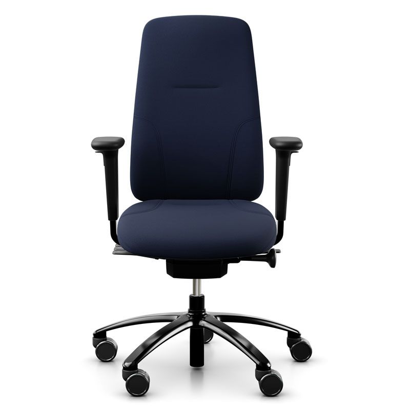 RH Logic 220 Office Chair w/ Armrests - Navy Blue Wool