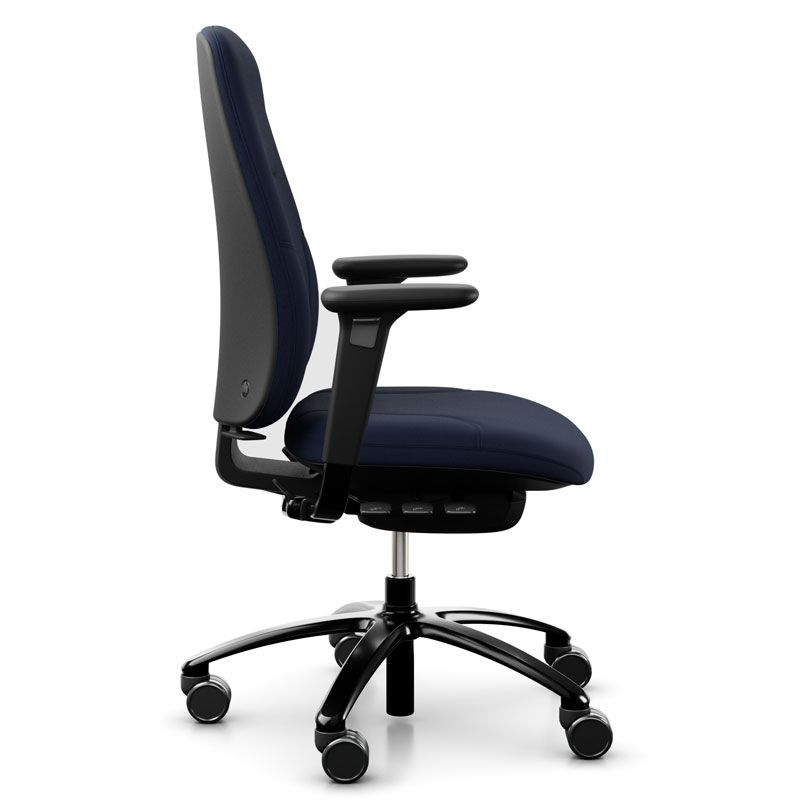 RH Logic 220 Office Chair w/ Armrests - Navy Blue Wool