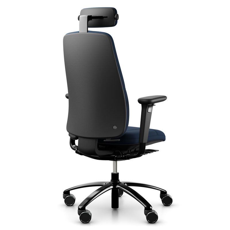 RH Logic 220 Office Chair w/ Armrests - Navy Blue Wool
