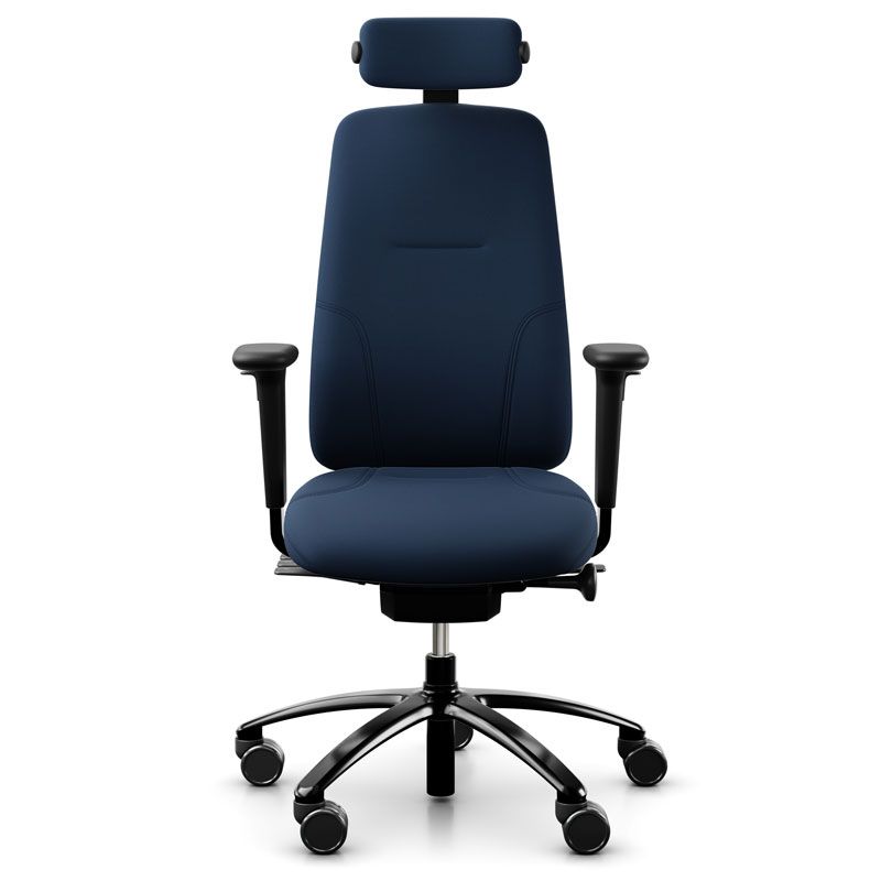 RH Logic 220 Office Chair w/ Armrests - Navy Blue Wool