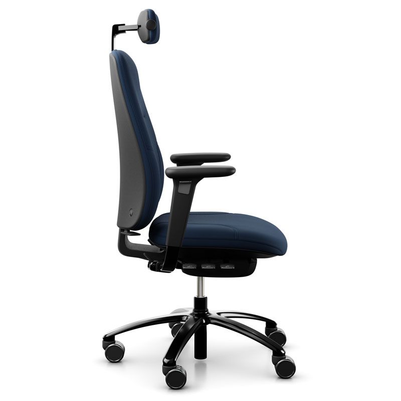 RH Logic 220 Office Chair w/ Armrests - Navy Blue Wool