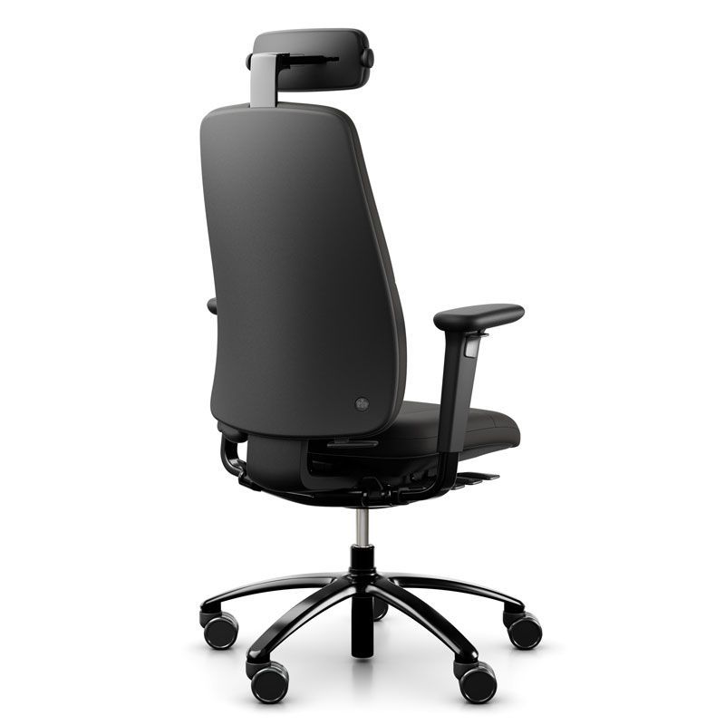 RH New Logic 220 Office Chair - Black Leather