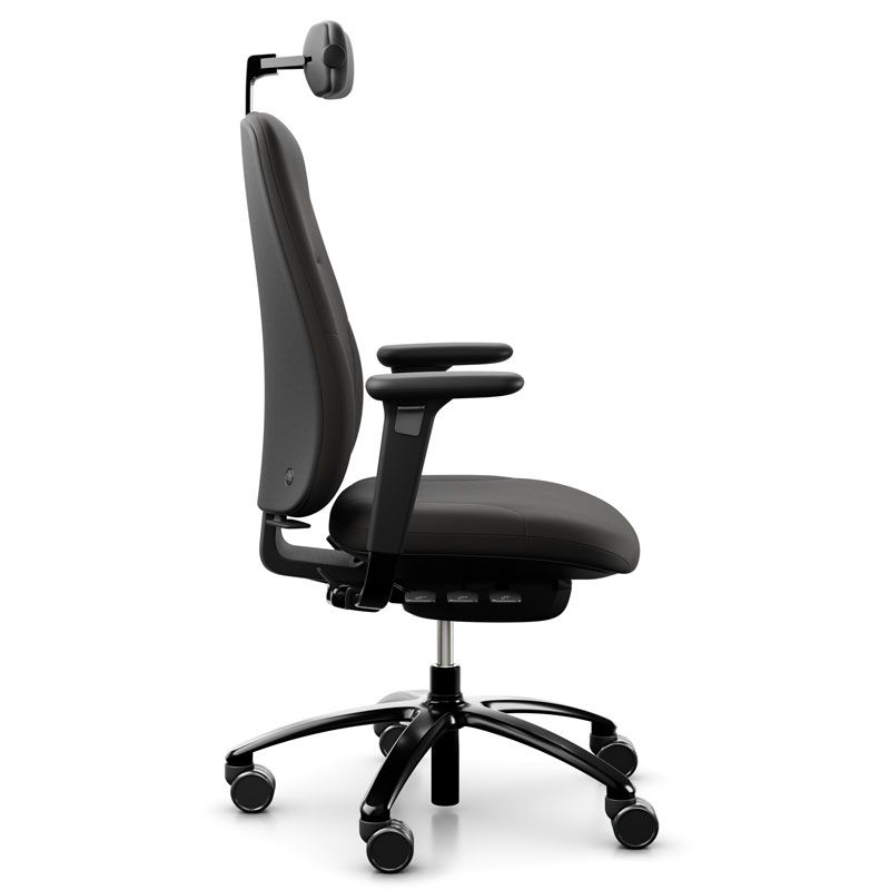 RH New Logic 220 Office Chair - Black Leather