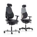 Orangebox Flo Ergonomic Chair - Black Fabric, High Back & Armrests