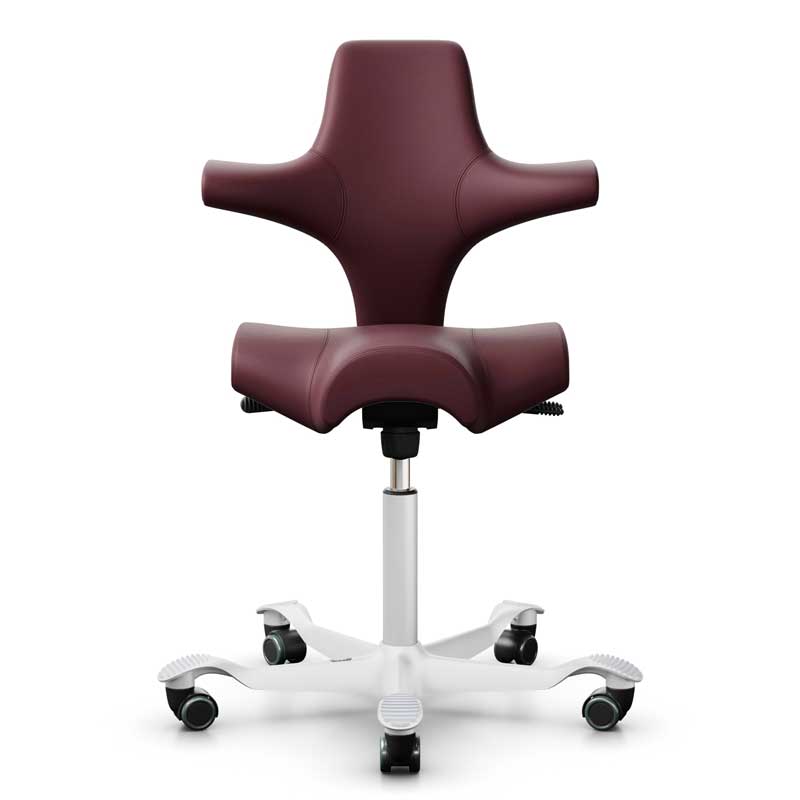 HAG Capisco 8106 Office Chair, Raspberry Paloma Leather