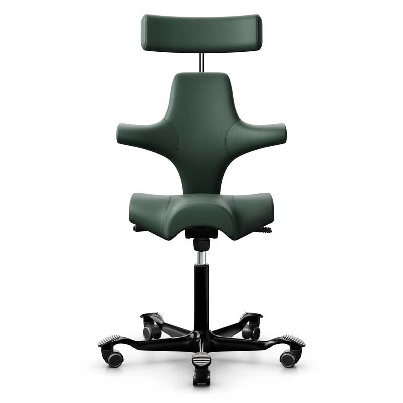 HAG Capisco 8107 Office Chair Paloma Dark Green Leather