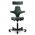 HAG Capisco 8107 Office Chair Paloma Dark Green Leather