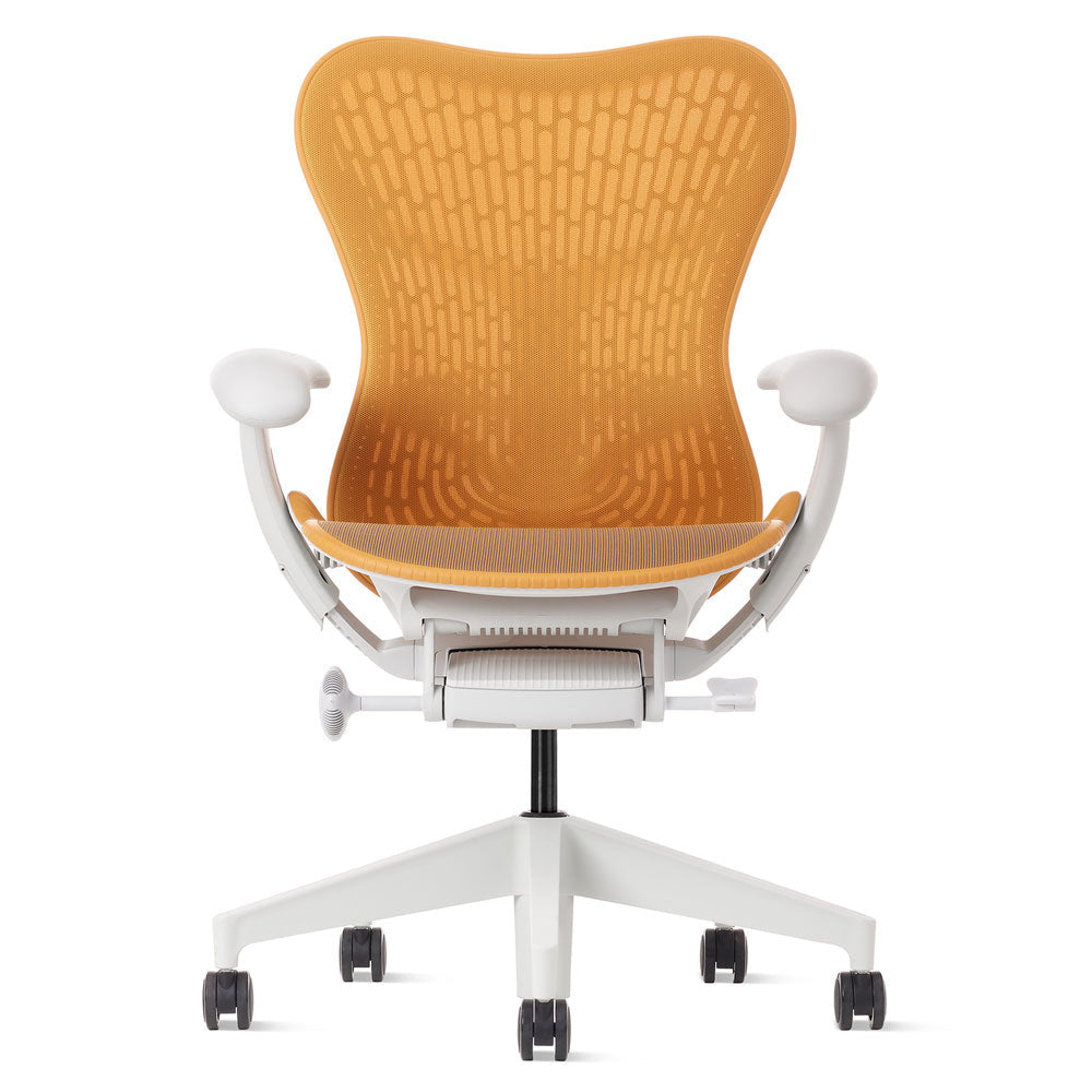 Herman Miller Mirra 2 Butterfly Chair - Ochre w/ White Frame