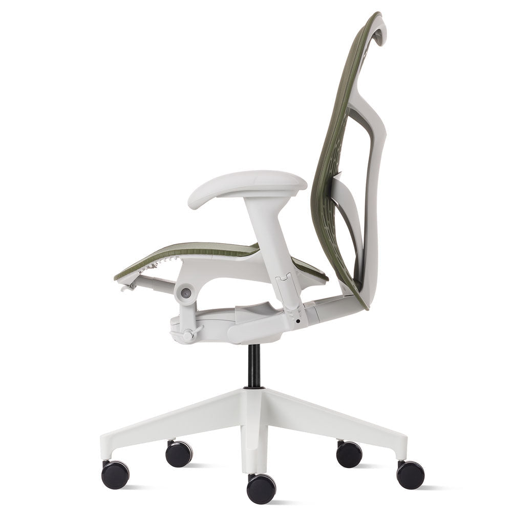 Herman Miller Mirra 2 Butterfly Chair - Olive w/ White Frame