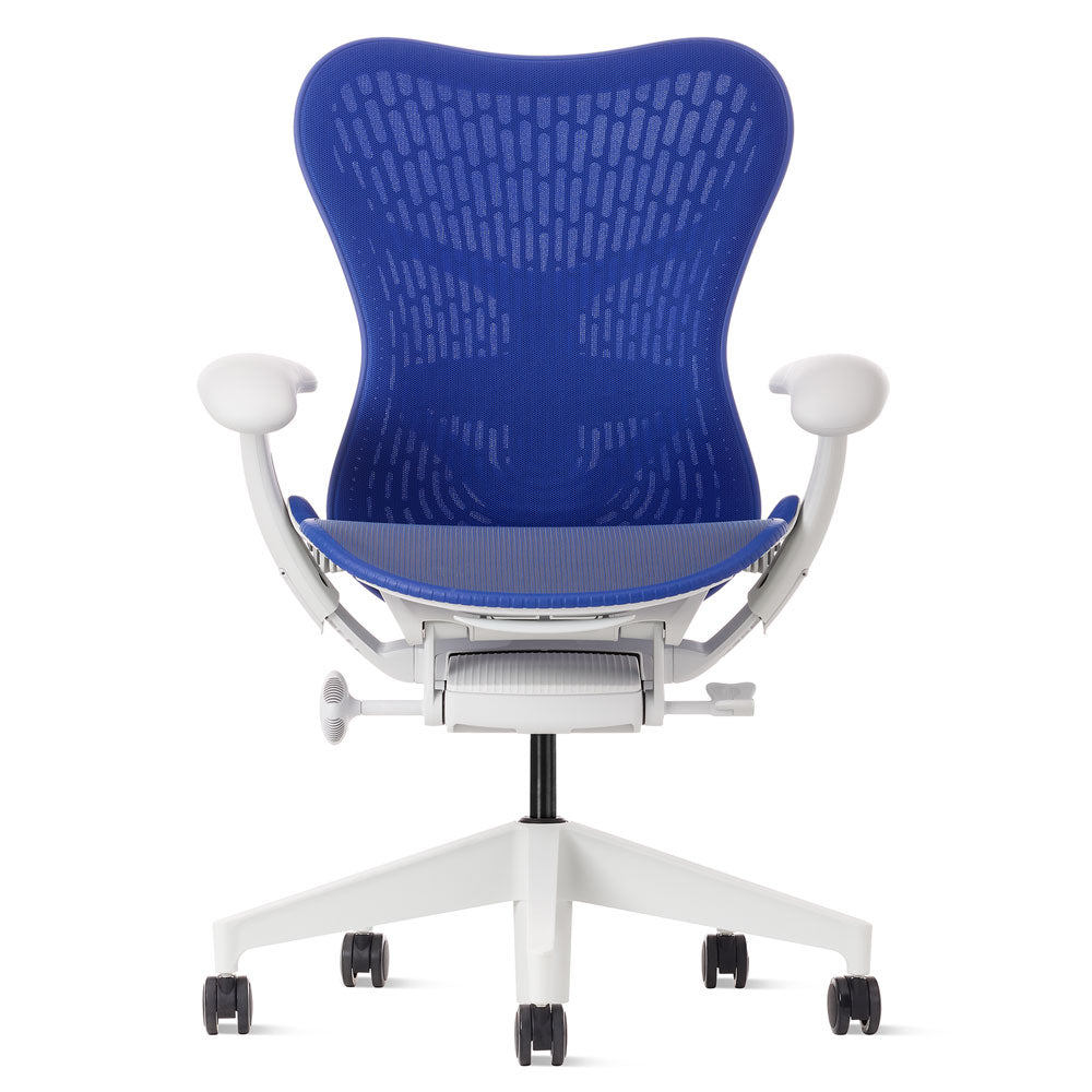Herman Miller Mirra 2 Butterfly Chair - Ultramarine Blue w/ White Frame