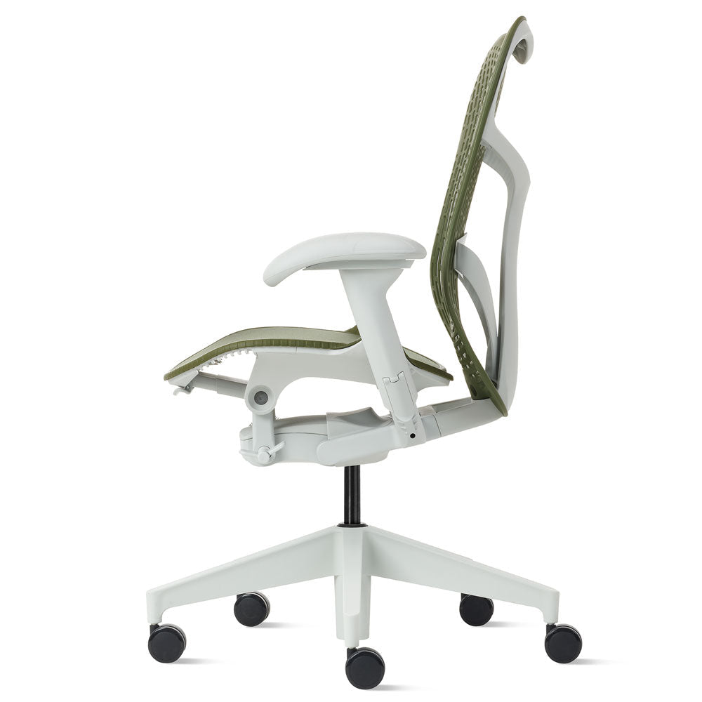 Herman Miller Mirra 2 Triflex Chair - Olive, White Frame