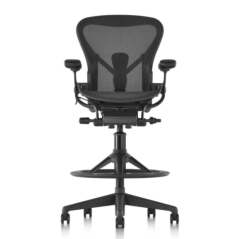 Herman Miller Aeron Stool, Graphite - Size B