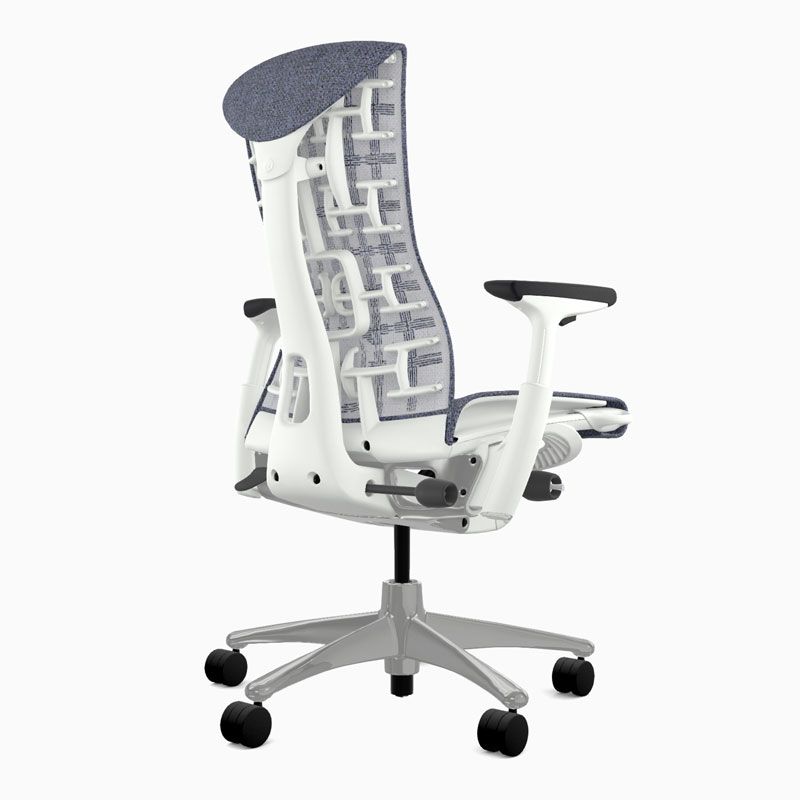 Herman Miller Embody Office Chair - Bayou Medley Fabric w/ White Frame