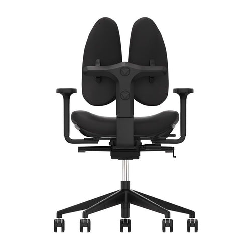 Grahl Duo Back Type 11 - Black Fabric & Base w/ 2D Armrests