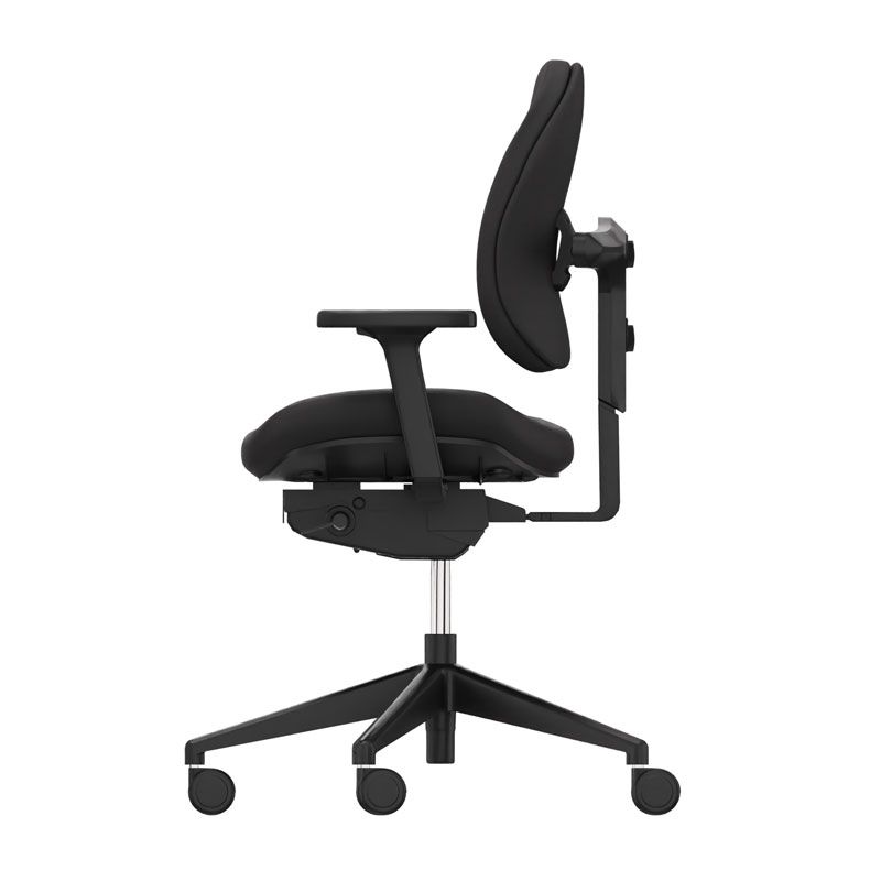 Grahl Duo Back Type 11 - Black Fabric & Base w/ 2D Armrests