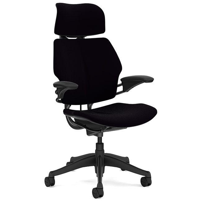Humanscale Freedom Headrest - Black Wool Fabric