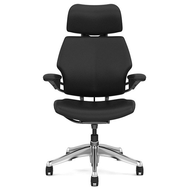 Humanscale Freedom Headrest Chair - Ticino Leather w/ Graphite Frame