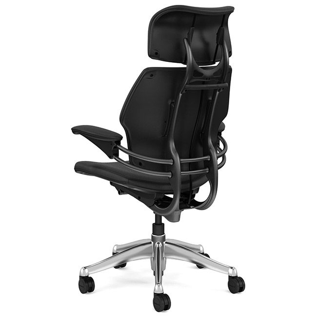 Humanscale Freedom Headrest Chair - Ticino Leather w/ Graphite Frame