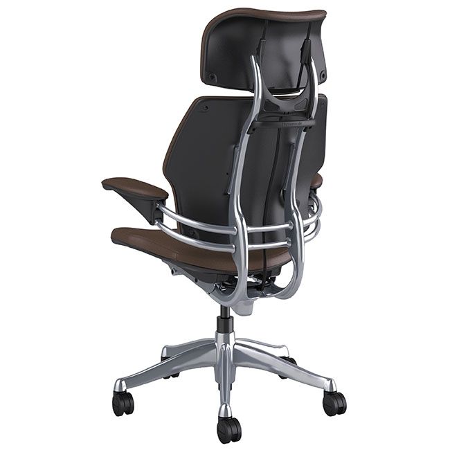 Humanscale Freedom Headrest Chair - Ticino Leather w/ Graphite Frame