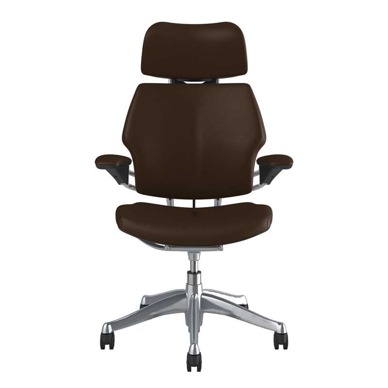 Humanscale Freedom Headrest Chair - Ticino Leather w/ Graphite Frame