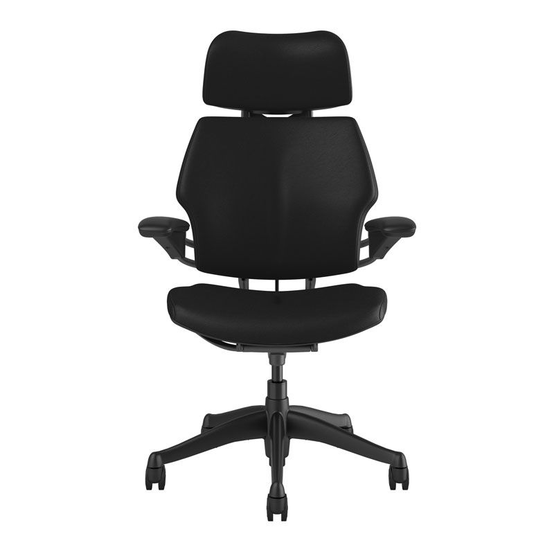 Humanscale Freedom Headrest Chair - Ticino Leather w/ Graphite Frame
