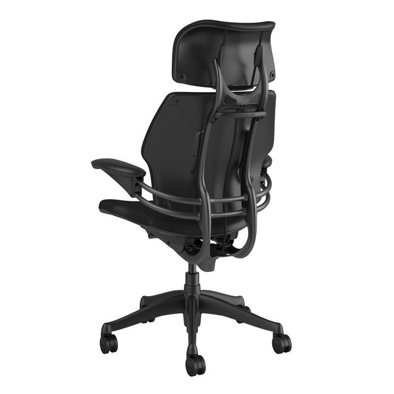 Humanscale Freedom Headrest Chair - Ticino Leather w/ Graphite Frame