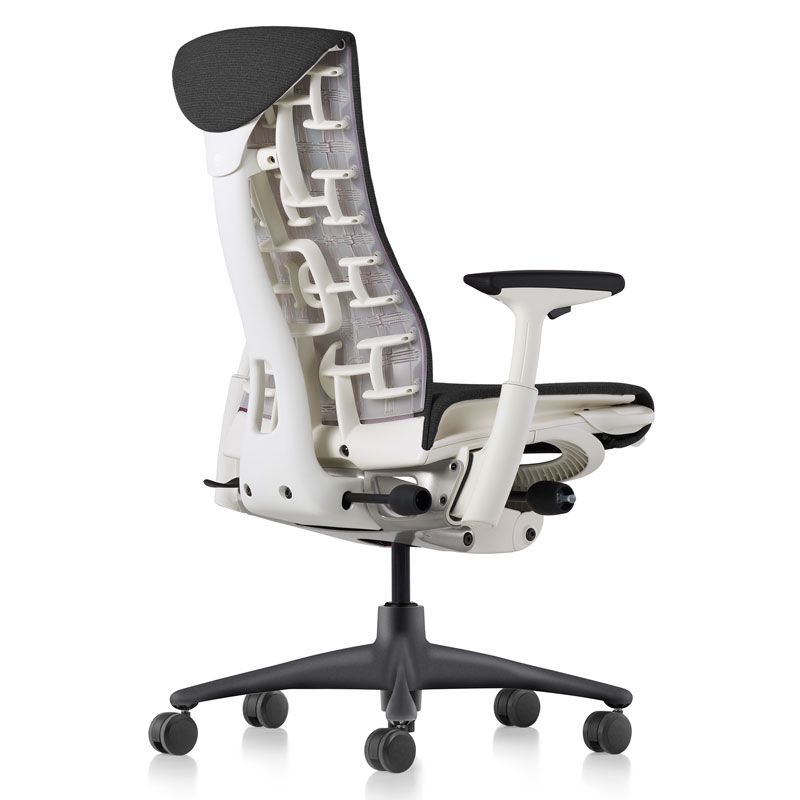 Herman Miller Embody Office Chair - Cinder Medley Fabric w/ White Frame
