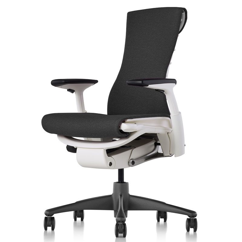Herman Miller Embody Office Chair - Cinder Medley Fabric w/ White Frame