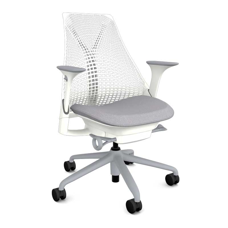 Herman Miller Sayl Chair - Fog Backrest w/ Grey Seat