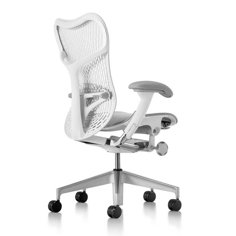 Herman Miller Mirra 2 Triflex Chair - Alpine, White Frame, Fog Base