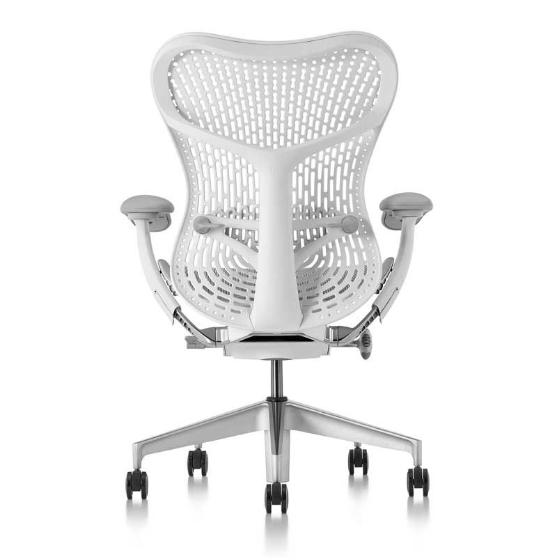Herman Miller Mirra 2 Triflex Chair - Alpine, White Frame, Fog Base