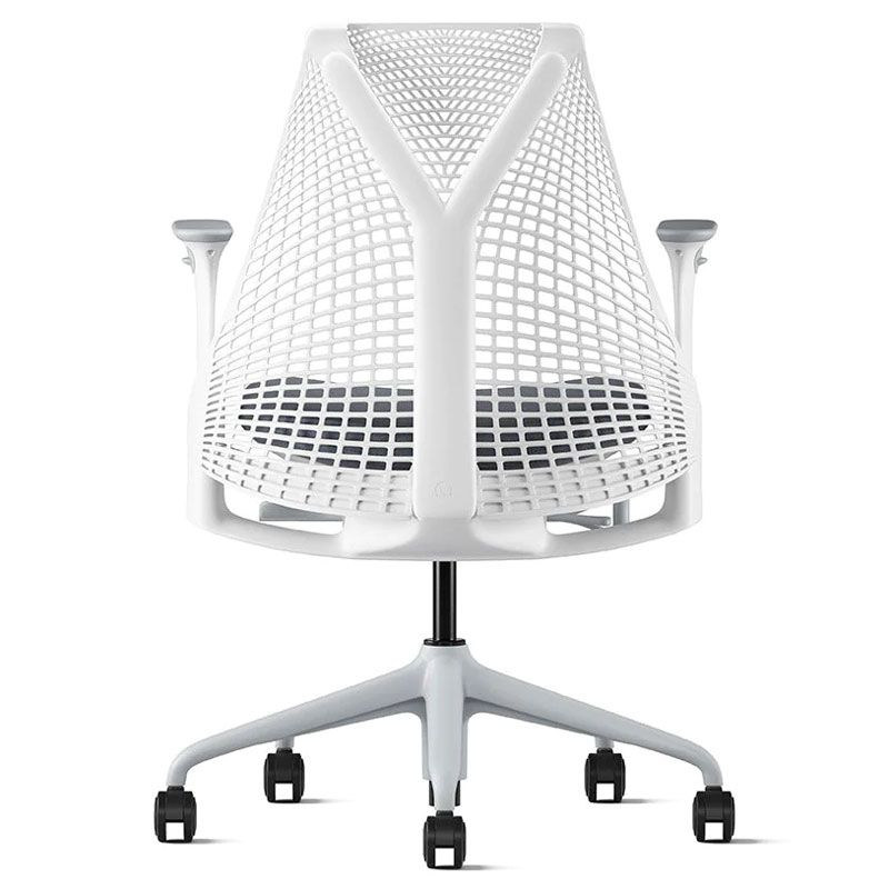 Herman Miller Sayl Desk Chair - White Frame w/ Blue Seat