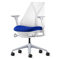 Herman Miller Sayl Desk Chair - White Frame w/ Blue Seat