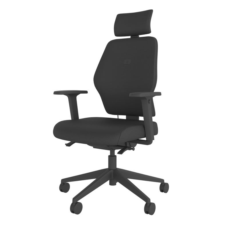 BackSaver 250 Office Chair w/ Headrest - Black