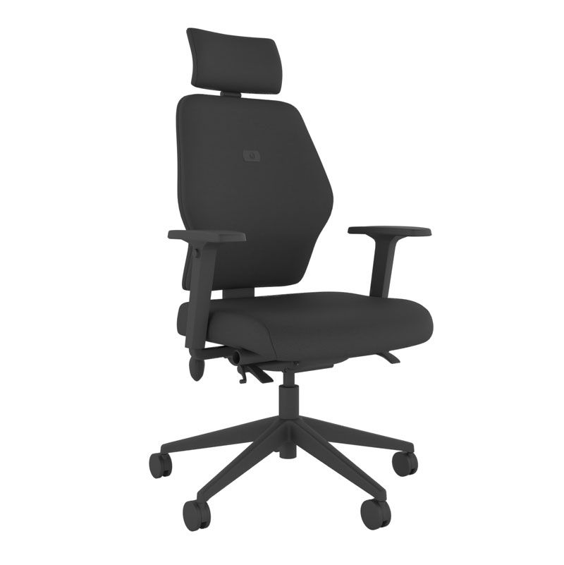 BackSaver 250 Office Chair w/ Headrest - Black