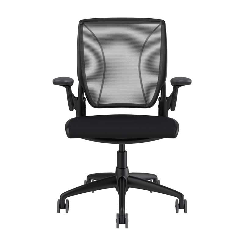 Humanscale Diffrient World Chair - Black Frame w/ Black Fabric Seat