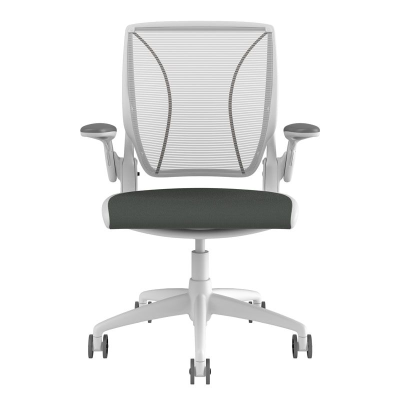 Humanscale Diffrient World Chair - White w/ Fabric Seat